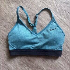Nike Turquoise/Blue and Black Sports Bra with Adjustable Straps